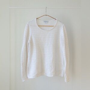 Liz Claiborne Large Cream Knit Top